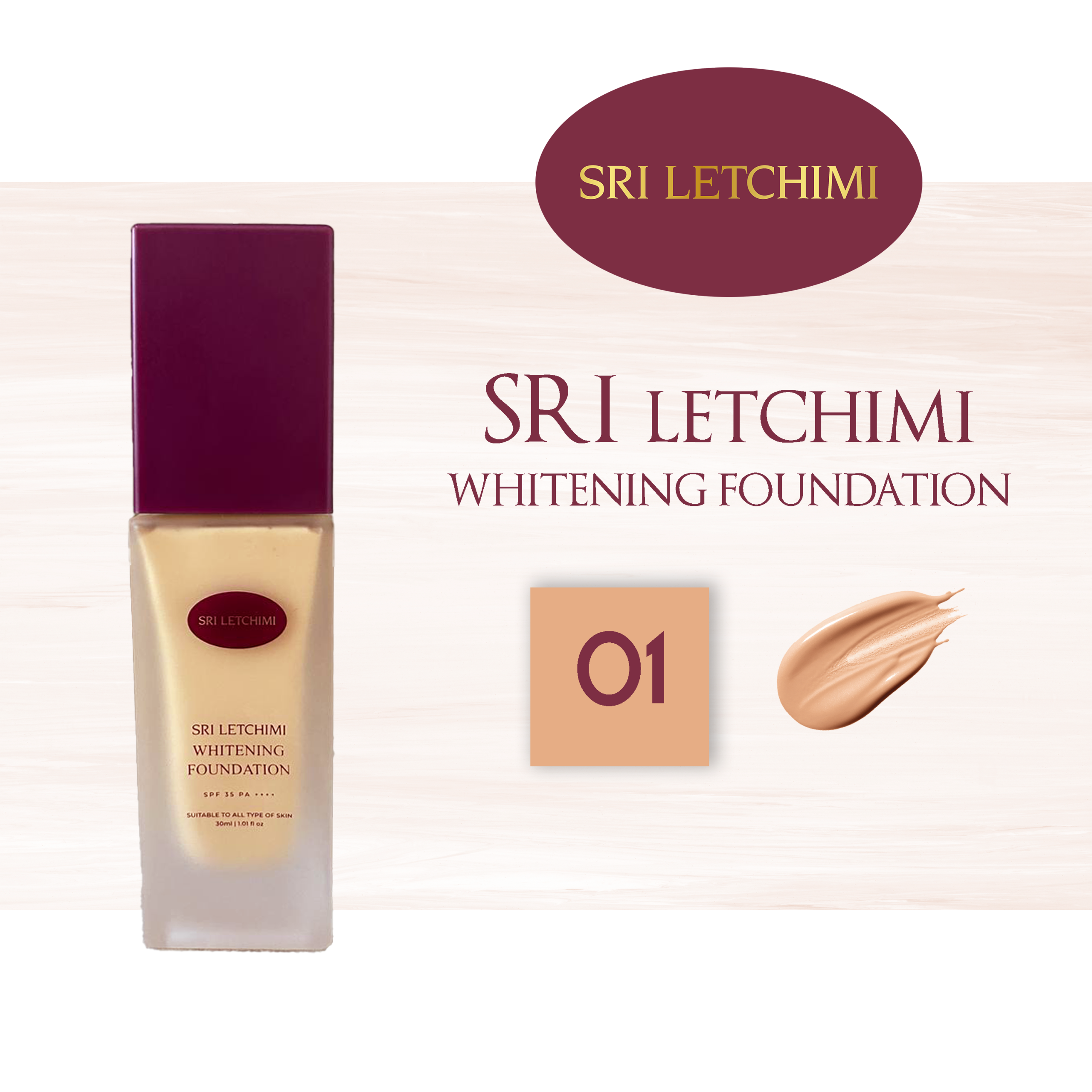 Whitening Foundation 15ML C01